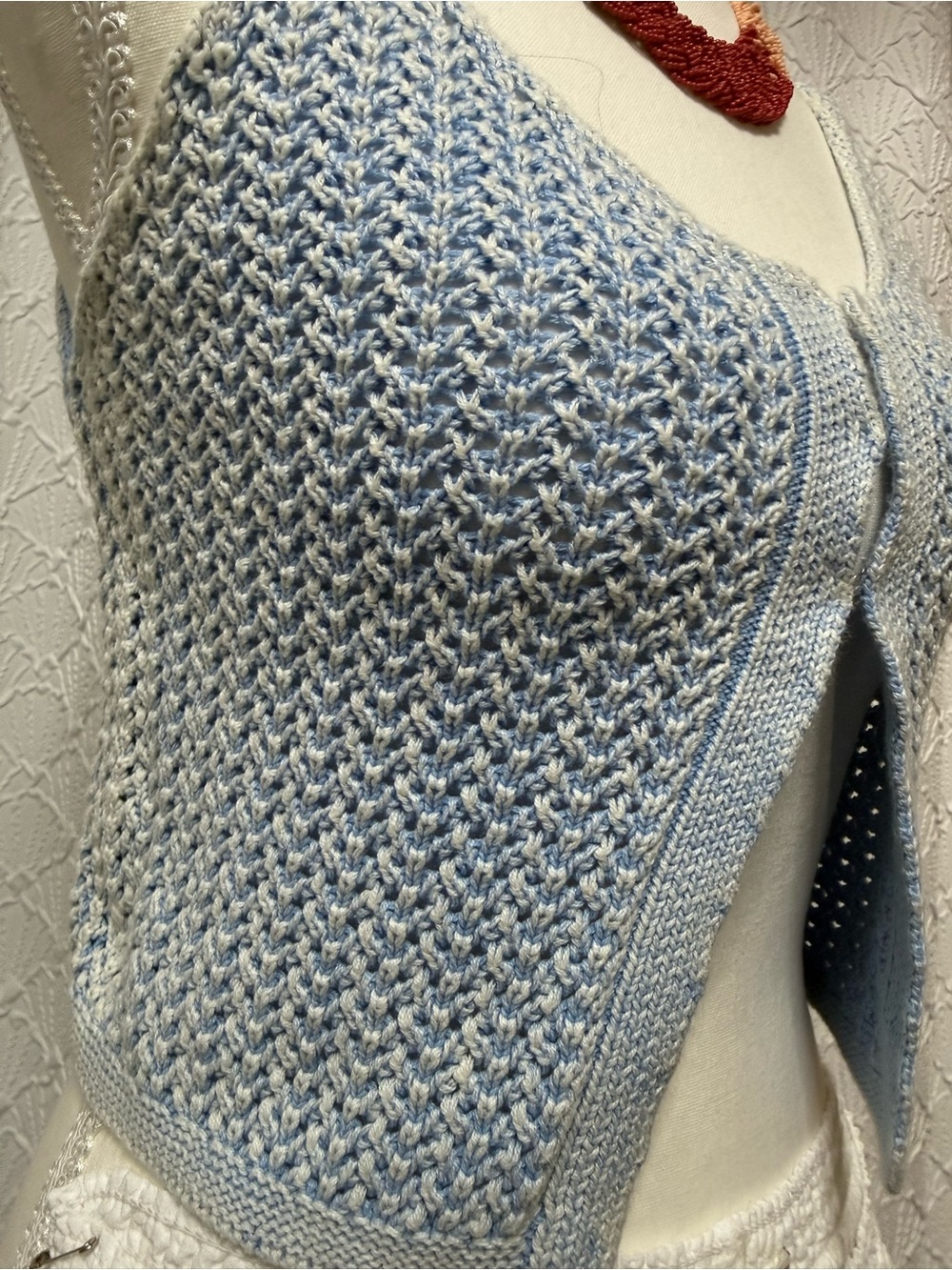 Hippie Rose Light Blue Knit Vest